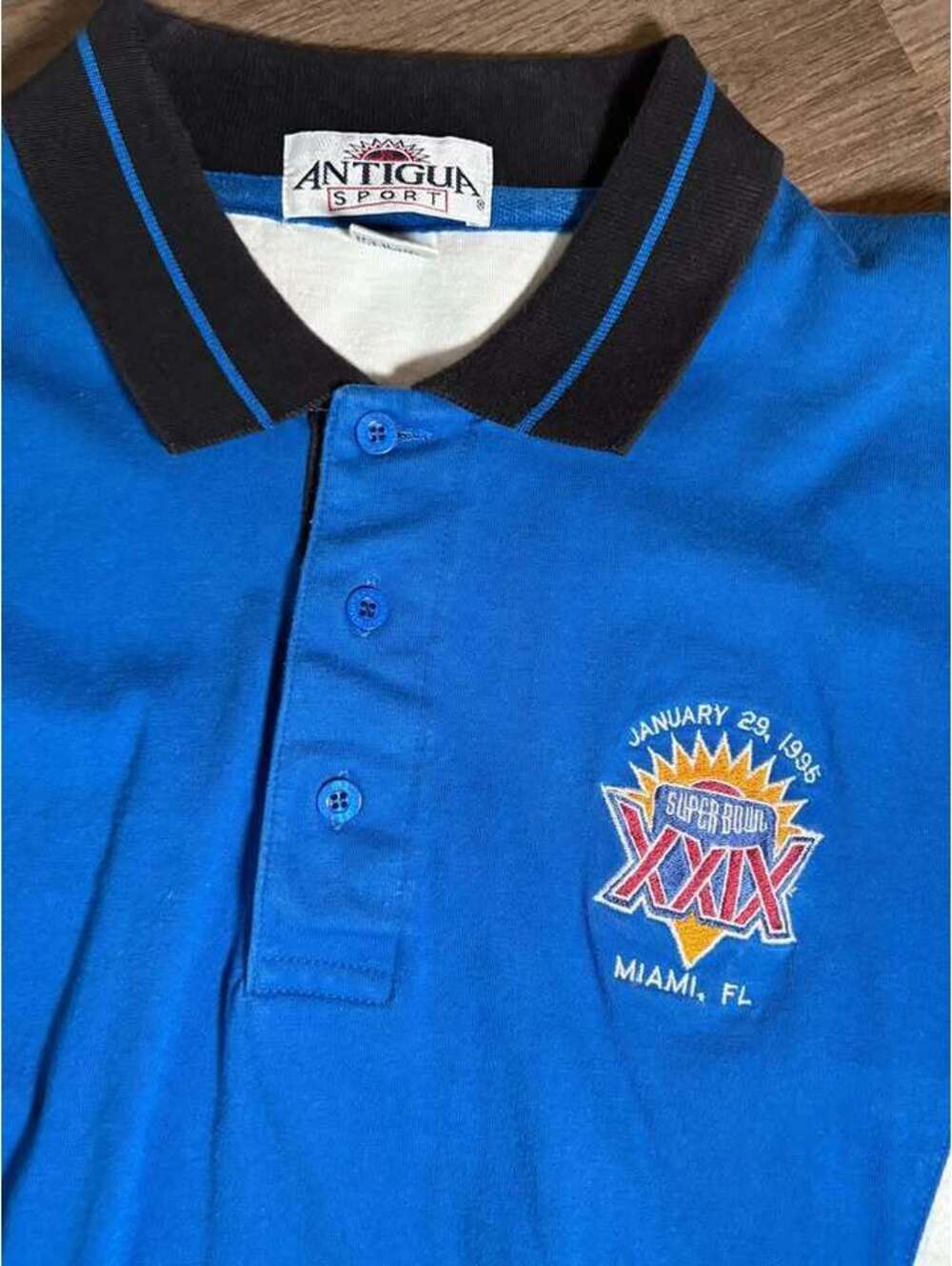 vintage Antigua Sport 1995 Miami Super Bowl XXIX polo - Men’s Large